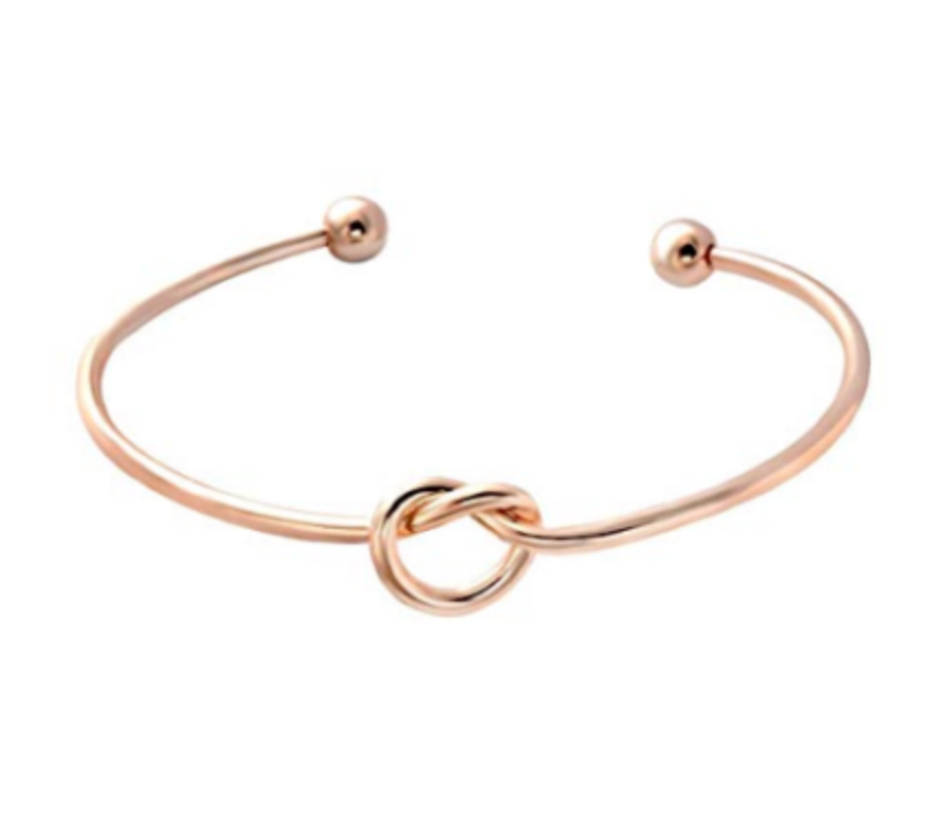 Knot Bangle and CZ Earring Gift Set