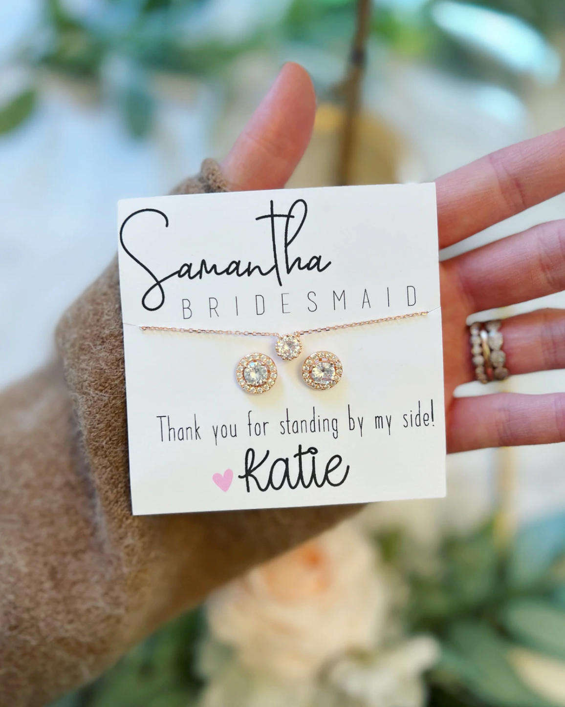 Jewelry Gift Set Bridesmaid Proposal or Thank You Box