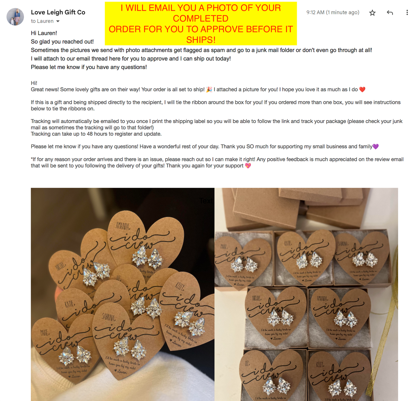 I Do Crew Statement Thank You Earrings
