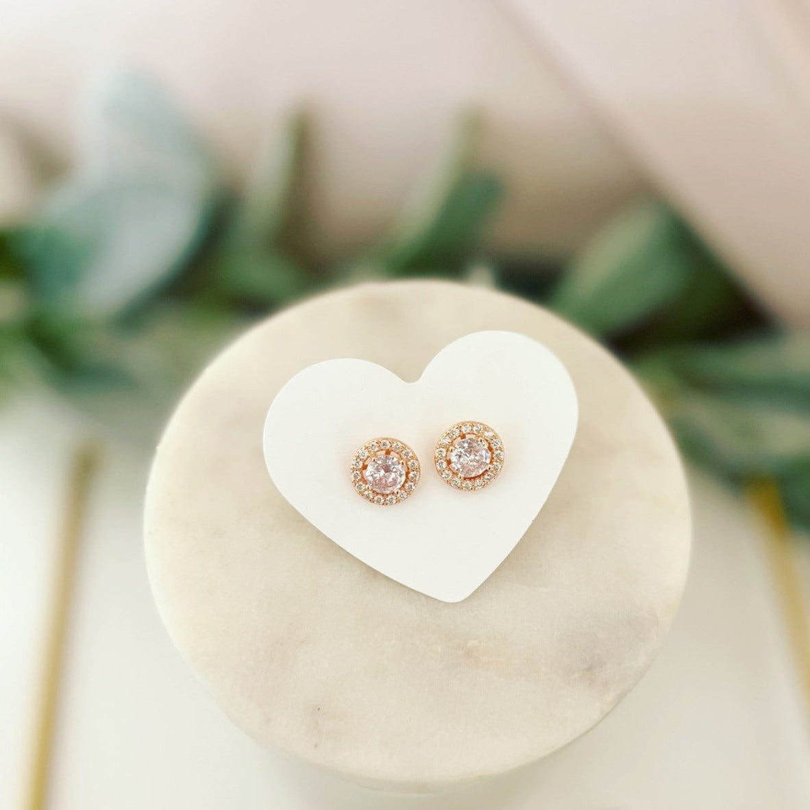 Just the Cubic Zircon Stud Earrings