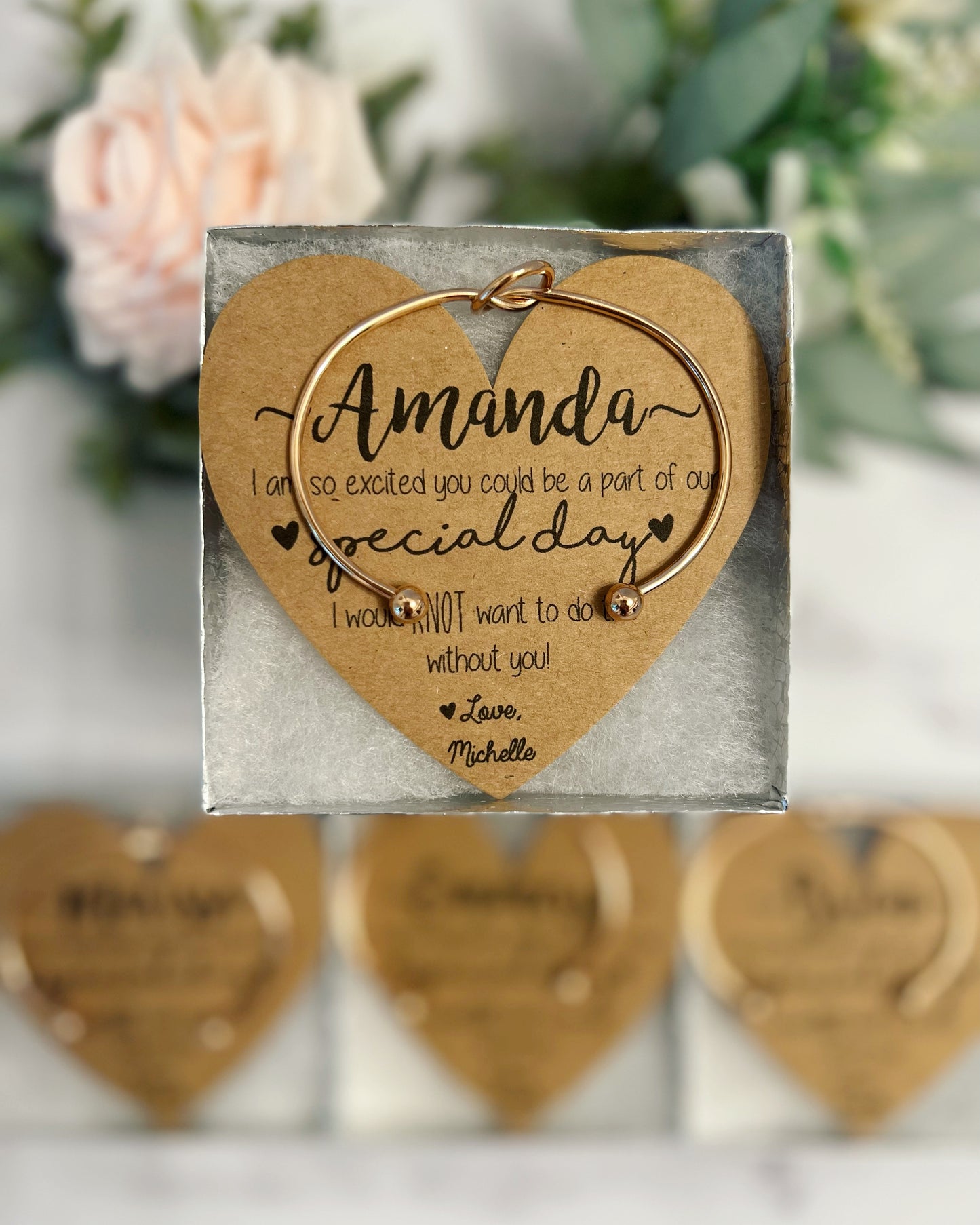 I Can't Tie The Knot Without You Bangle Gift