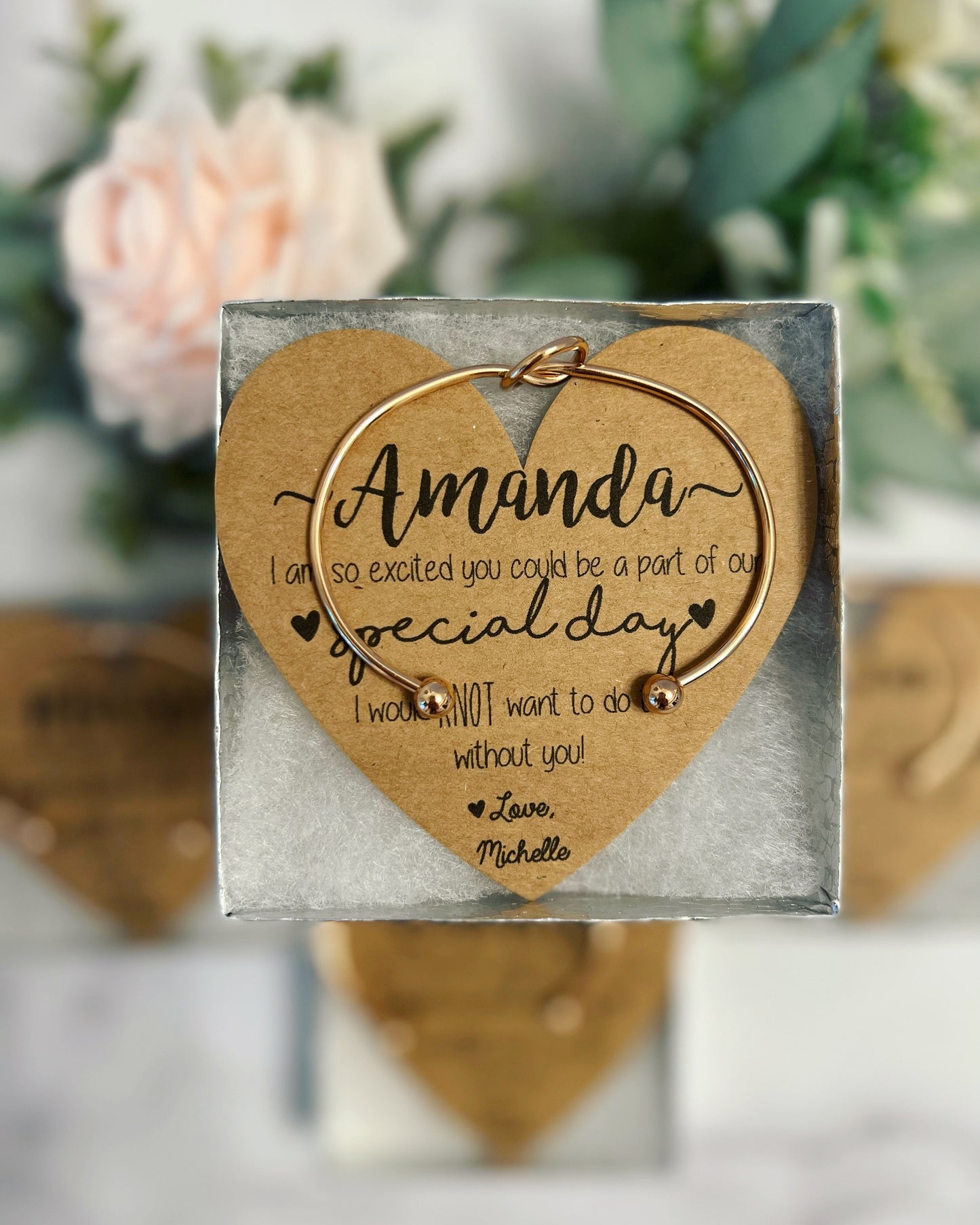 I Can't Tie The Knot Without You Bangle Gift