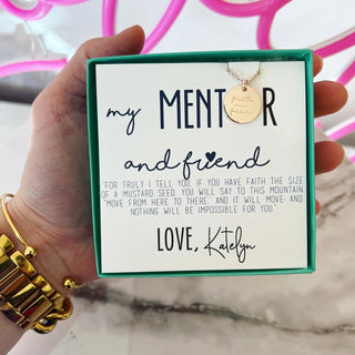 Mentor and Friend Necklace! Faith over Fear Gold Pendant Necklace!