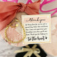 Gold Braided Rope Adjustable Bridal Party Thank You Bracelet! NON-tarnish & hypoallergenic, card, box + ribbon included!