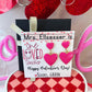 One Loved Teacher, Heart Dangle Earrings, Teacher Valentine's Day Gift!
