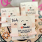 Pink Love Bracelet Halloween Teacher Appreciation gift! Trendy clay disc beads, personalized card, box & ribbon! Teacher Halloween gift!