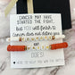 Cancer Encouragement Gift, Faith & Courage Bracelet Set