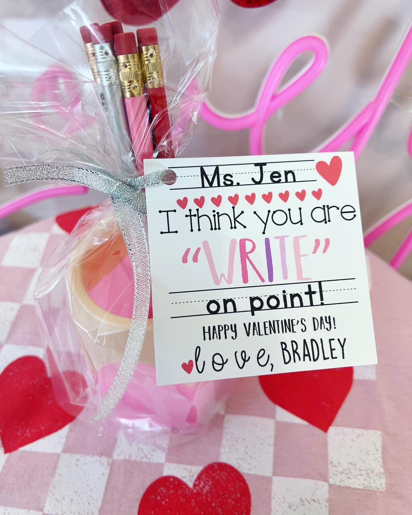 I think you are "write" on point! Engraved Teacher Pencils! Valentine's Day gift!