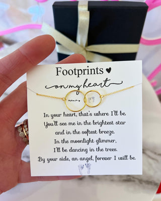 Miscarriage, loss of a baby Tied together infinity necklace, poem card, NON- TARNISH necklace, box & ribbon gift