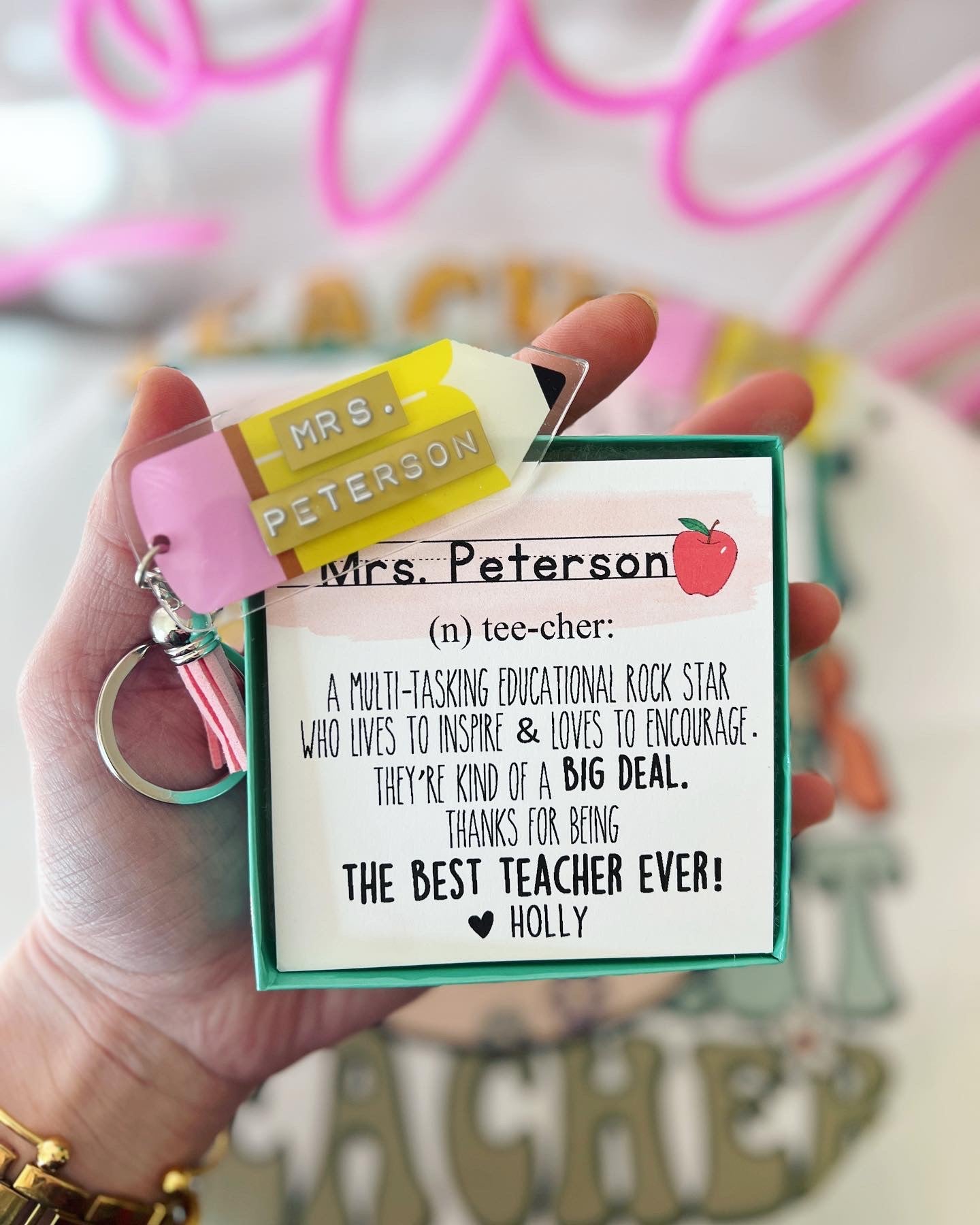 Teacher Gift! Pencil Keychain
