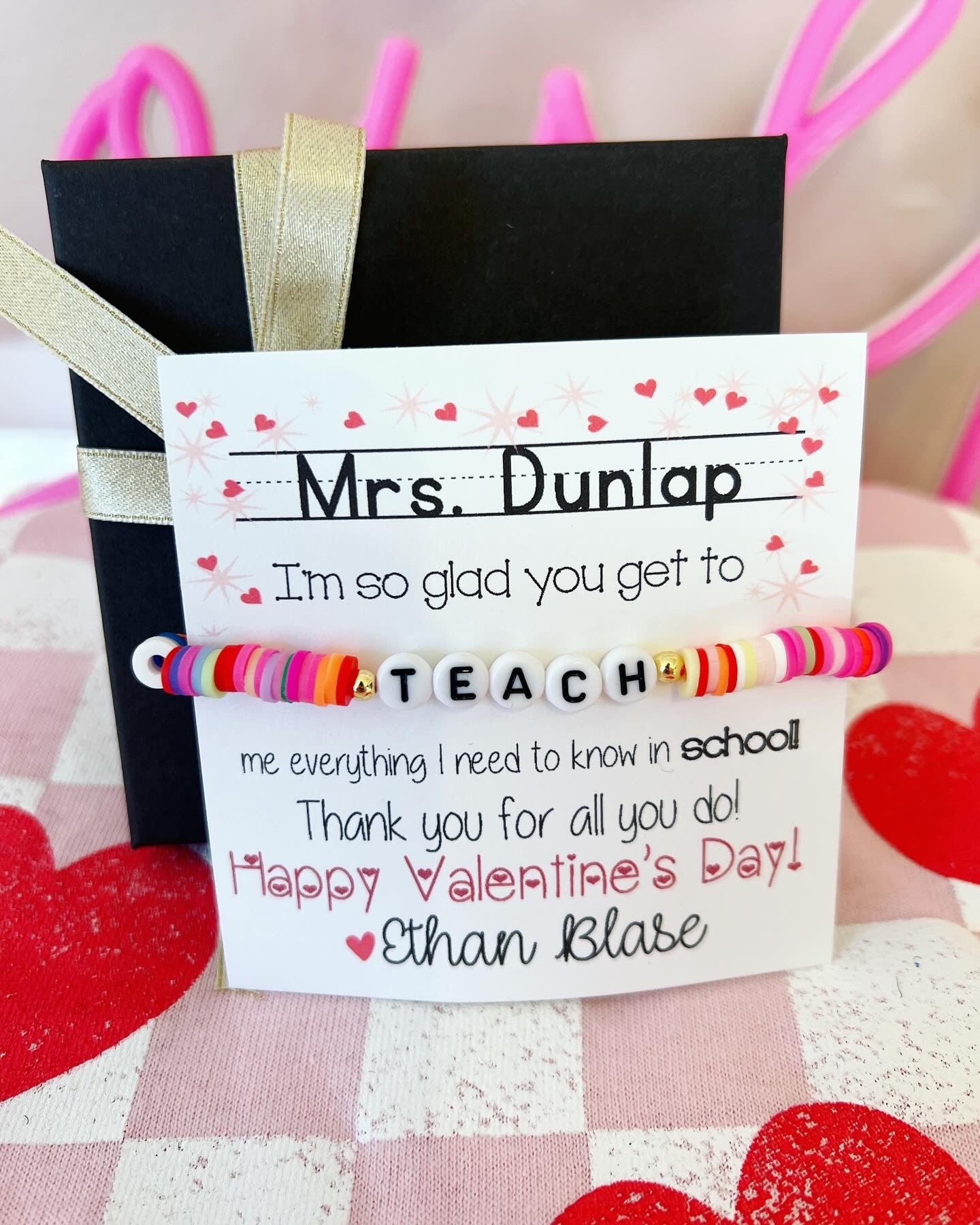 Teacher Valentine's Day Teach Bracelet
