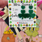 Teacher St. Patrick’s  Day Gift! Clover Earrings! Personalized St. Patrick’s Day gift, included with box+ribbon!