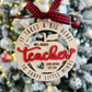 Teacher Ornament, 2024-2025 year, It takes a big heart to shape little minds, personalized with teacher name, from name & date