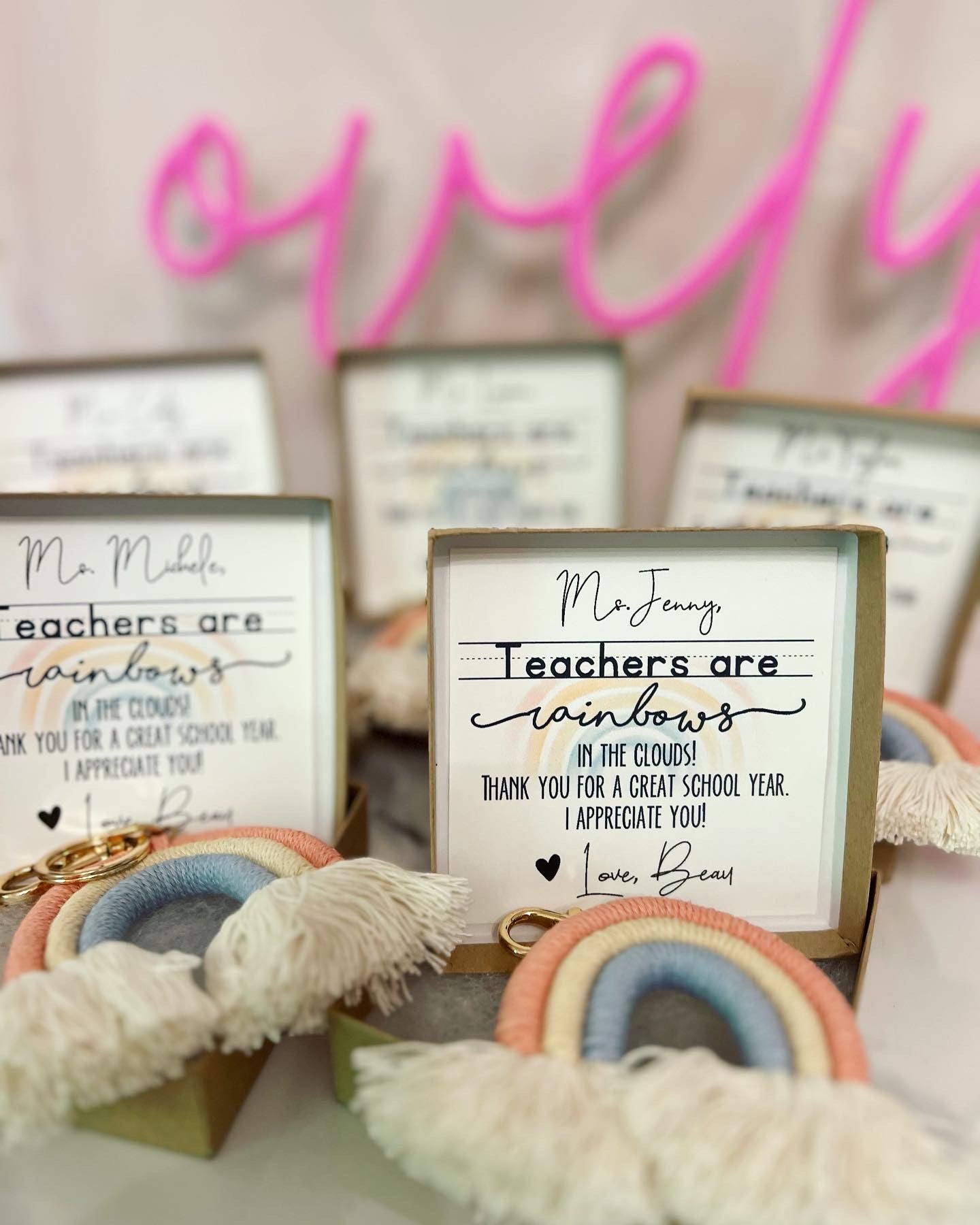 Teachers are rainbows in the clouds thank you gift