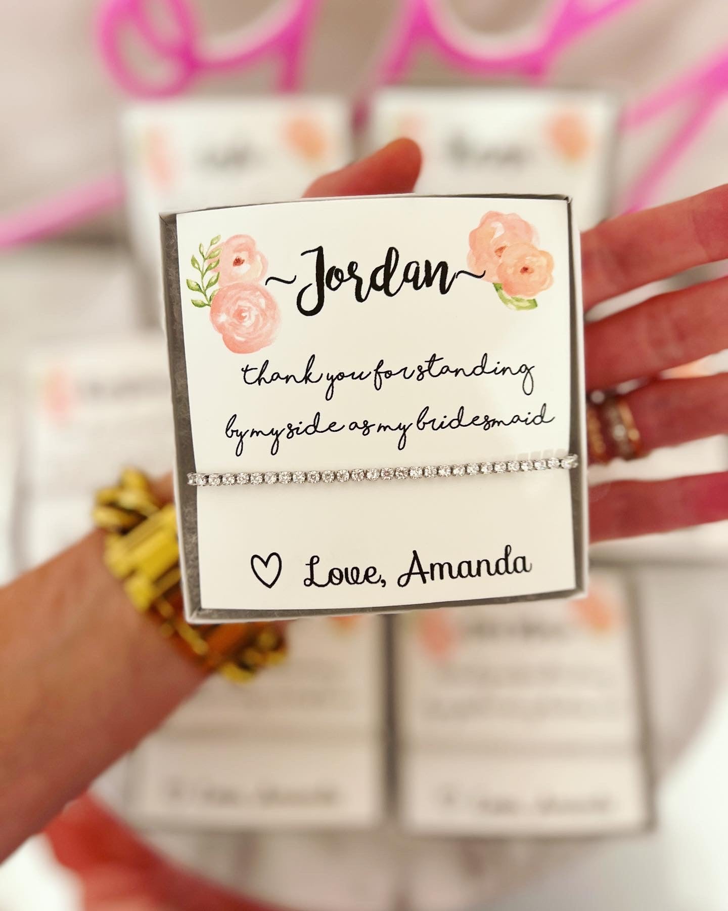 Today a bridesmaid, forever my friend bracelet!