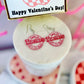 Pink Teacher Valentine's Day Earrings! Teacher Valentine's day gift! Card, box & ribbon!