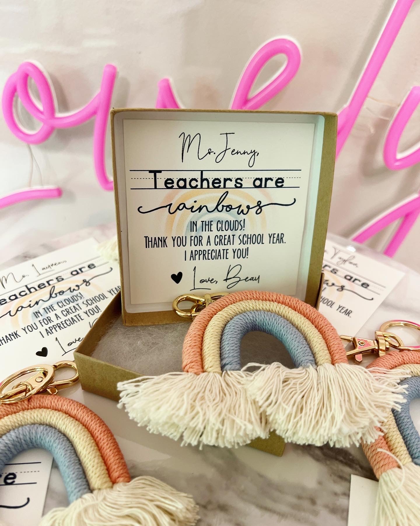 Teachers are rainbows in the clouds thank you gift