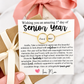 Senior Year High School Infinity Necklace gift for daughter or friend, Non-Tarnish, hypoallergenic, card, box + ribbon included!