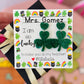 Teacher St. Patrick’s  Day Gift! Clover Earrings! Personalized St. Patrick’s Day gift, included with box+ribbon!