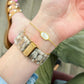 First Day of Middle School Opal Stone bracelet gift for daughter, Non-Tarnish, hypoallergenic, card, box + ribbon included!