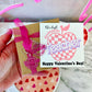 Pink Teacher Valentine's Day Earrings! Teacher Valentine's day gift! Card, box & ribbon!