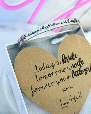 Mother of the Bride Engraved Cuff Bangle
