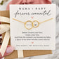 New Mom Gift! Non-Tarnish! New mom baby and me infinity necklace, Congratulations baby gift, pregnancy gift, baby shower & gender reveal gift! NON-Tarnish! 552 FIVE STAR REVIEWS!