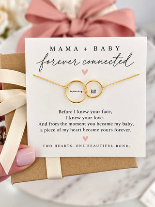 New Mom Gift! Non-Tarnish! New mom baby and me infinity necklace, Congratulations baby gift, pregnancy gift, baby shower & gender reveal gift! NON-Tarnish! 552 FIVE STAR REVIEWS!