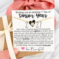 Senior Year High School CZ Dainty Stone Necklace gift for daughter or friend, Non-Tarnish, hypoallergenic, card, box + ribbon included!