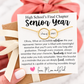High School's Final Chapter, Senior Gift, Infinity Necklace Non-Tarnish, hypoallergenic, card, box + ribbon included!