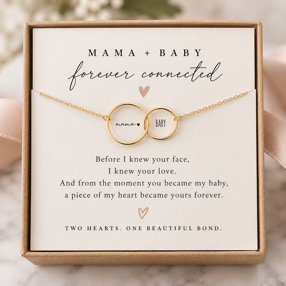 New Mom Gift! Non-Tarnish! New mom baby and me infinity necklace, Congratulations baby gift, pregnancy gift, baby shower & gender reveal gift! NON-Tarnish! 552 FIVE STAR REVIEWS!