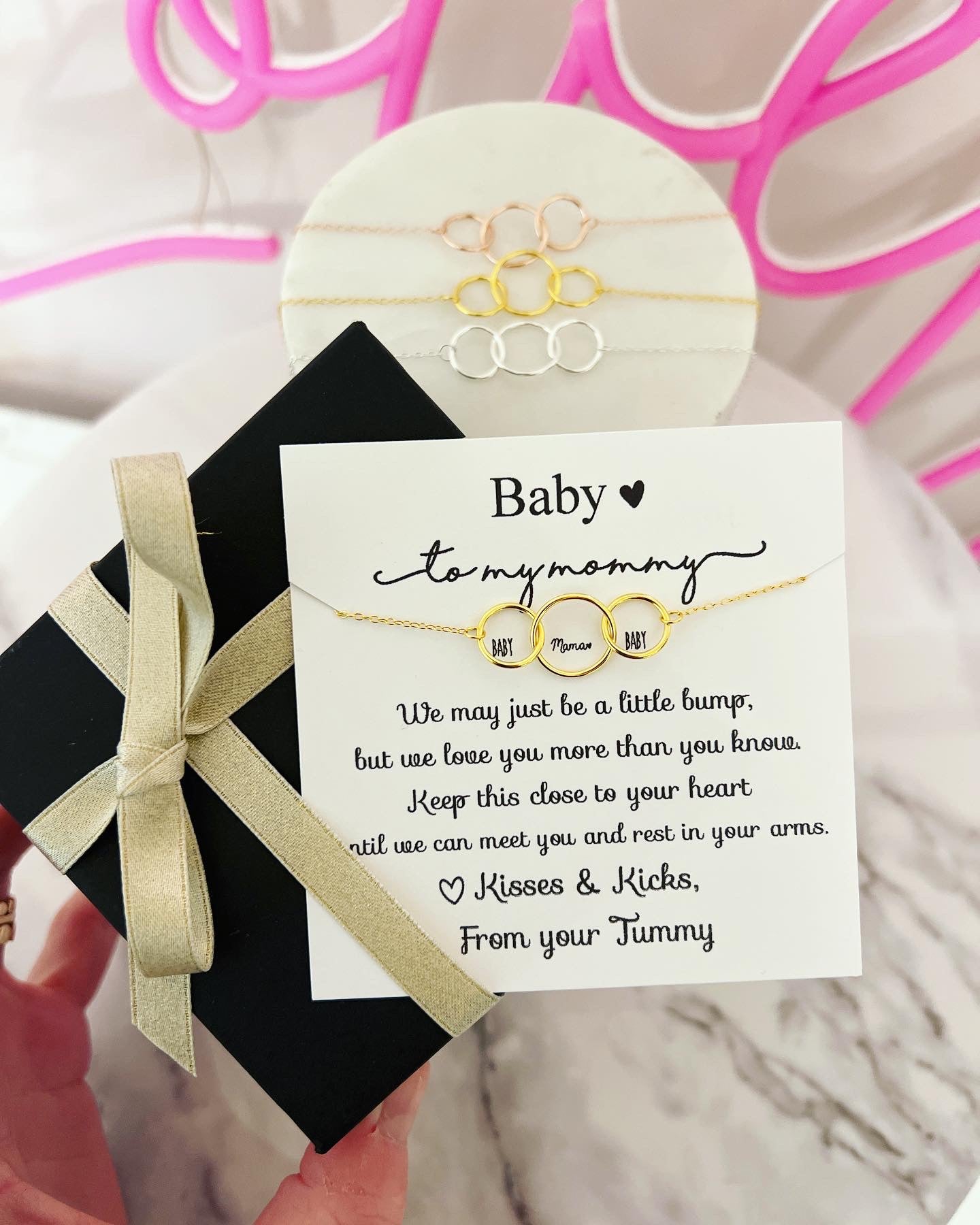 Twins! New mom baby and me infinity necklace, Congratulations baby gift, pregnancy gift, baby shower & gender reveal gift!
