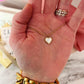 Dainty Opal heart gold Bridesmaid necklace, Minimalist