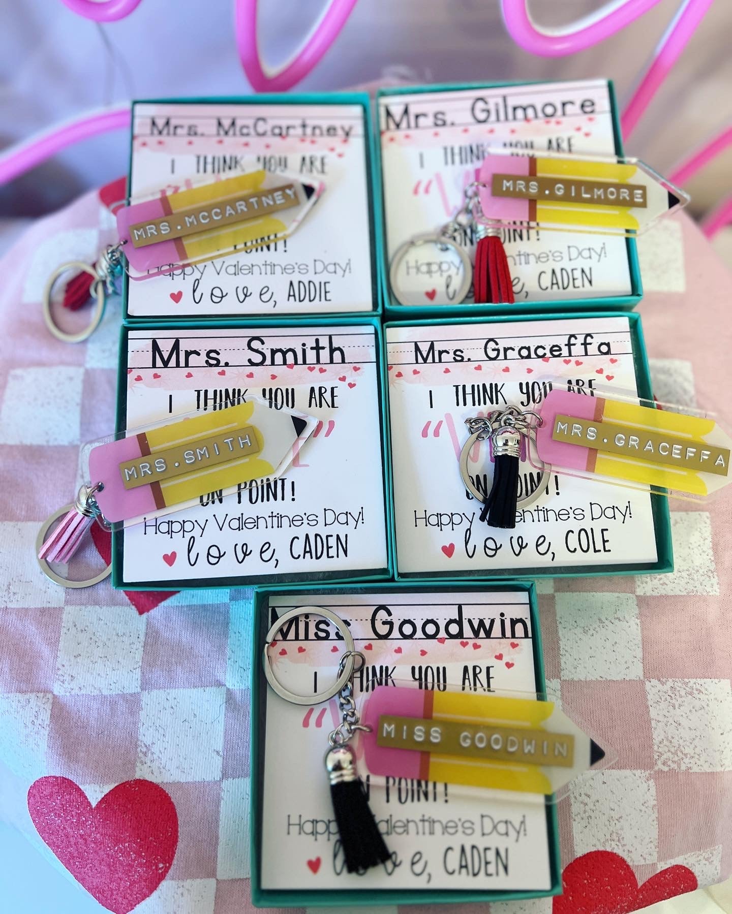 Valentine's Day teacher Pencil keychain!
