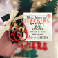 Teaching is a work of Heart! Teacher Christmas gift Grinch Earrings, Thanks for being the best teacher, Christmas Grinch earrings, personalized card, box & ribbon!
