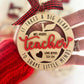 Teacher Ornament, 2024-2025 year, It takes a big heart to shape little minds, personalized with teacher name, from name & date