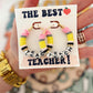 Teach Pencil Hoop Earrings! Teacher thank you gift! Handmade clay disc beads! Teacher appreciation gift!  card, box & ribbon! Halloween!