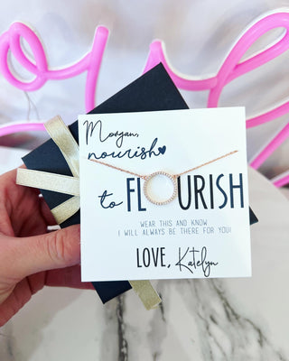 Nourish to Flourish Circle Pendant Necklace