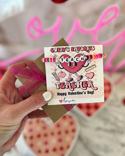 SALE! Teacher Valentine's Day Gift! Teach Bracelet! Personalized