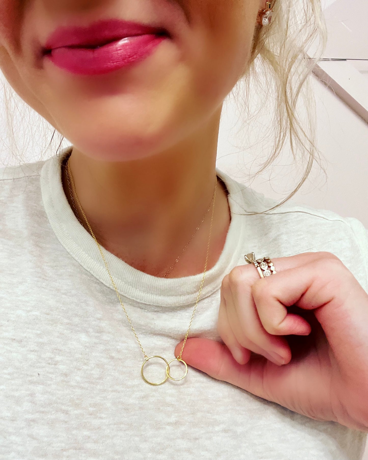Pink! For I am Fearfully & Wonderfully Made, New Mom Infinity Necklace- Non-Tarnish!