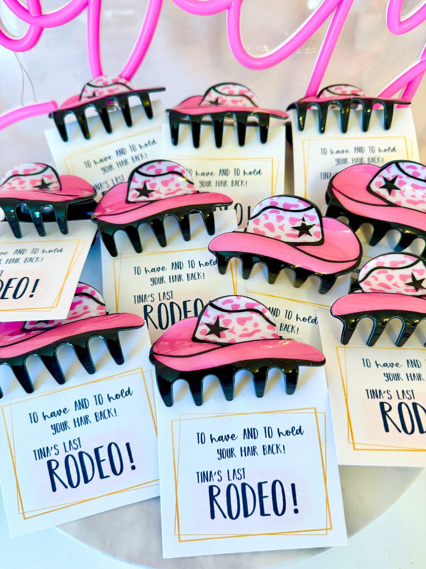 Last Rodeo, Bachelorette party gift, Nashville bridesmaid gift, Cowgirl, Cowboy bridal party gift, bridesmaid claw clip, Bridal party favor