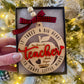 Teacher Ornament, 2025-2026 year, It takes a big heart to shape little minds, personalized with teacher name, from name & date