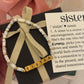 Sister Definition Card & Non-Tarnish Beaded bracelet! Box & ribbon included!