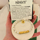 Sister Definition Card & Non-Tarnish Beaded bracelet! Box & ribbon included!