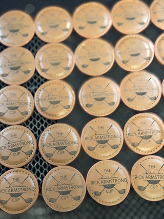 Leather Magnetic Engraved & Personalized Golf Ball Marker