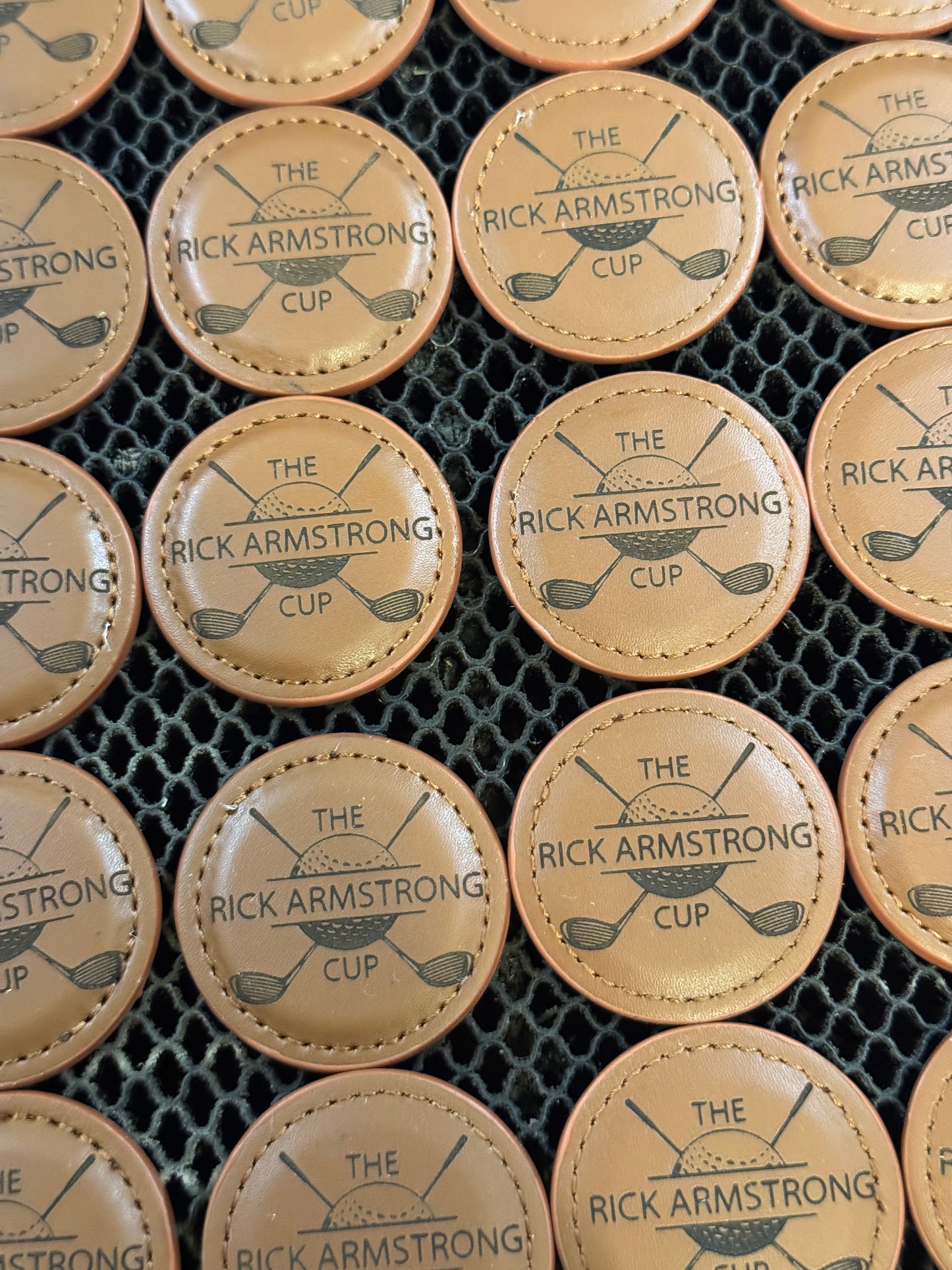 Leather Magnetic Engraved & Personalized Golf Ball Marker