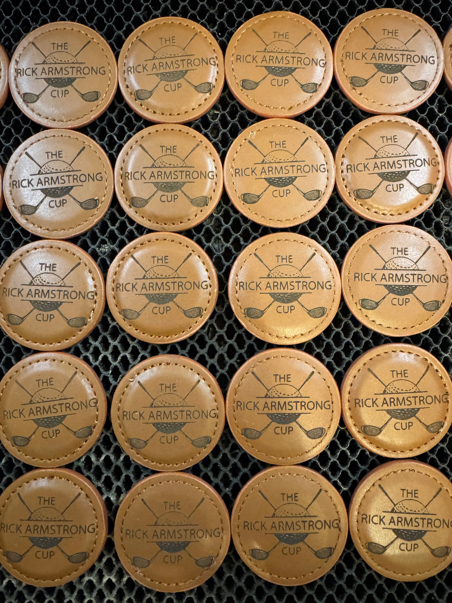 Leather Magnetic Engraved & Personalized Golf Ball Marker