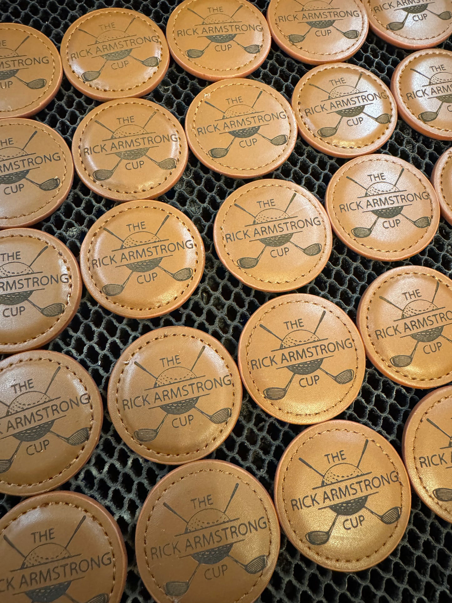 Leather Magnetic Engraved & Personalized Golf Ball Marker