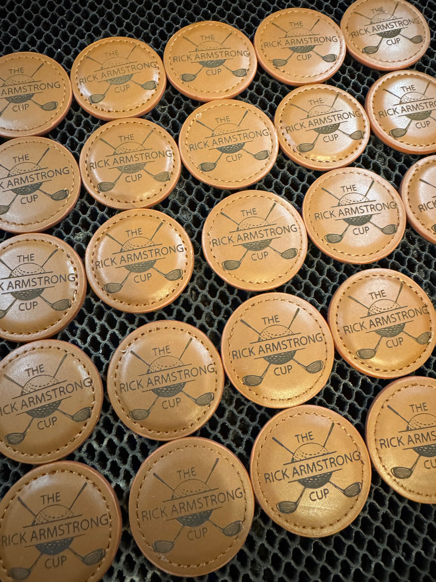 Leather Magnetic Engraved & Personalized Golf Ball Marker