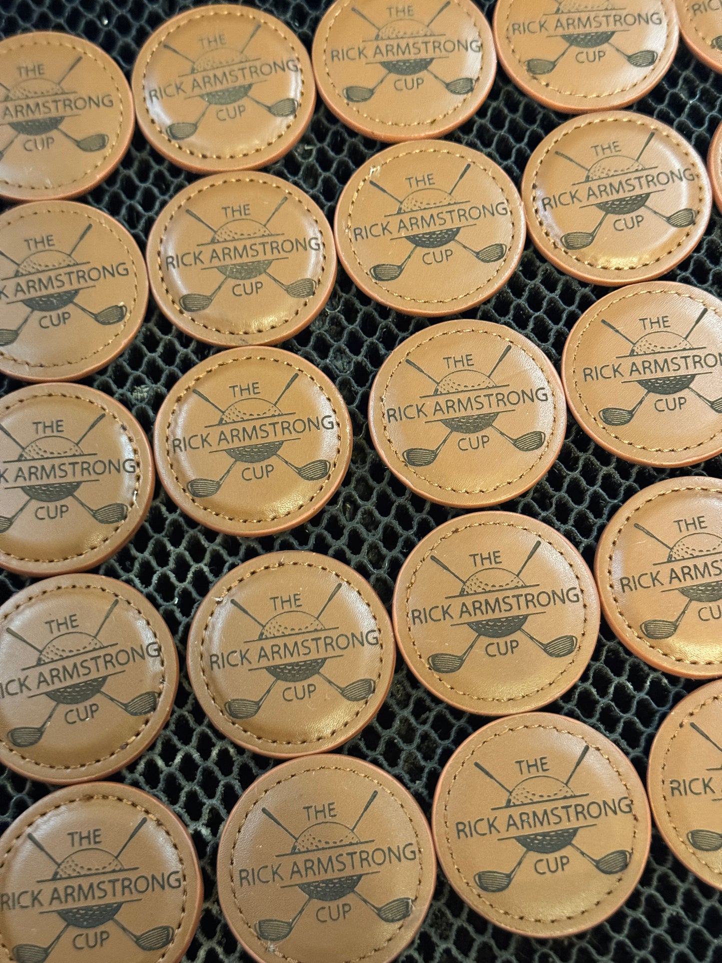 Leather Magnetic Engraved & Personalized Golf Ball Marker